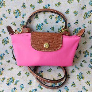 Longchamp Le Pliage Rose Red Cosmetic Case